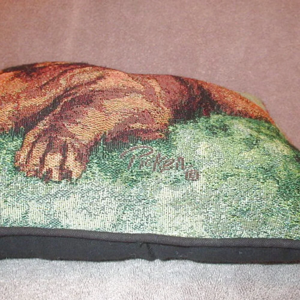 Dachshund Weiner Dog Tapestry Throw Pillow 3D Textured Sausage Pup Linda Picken